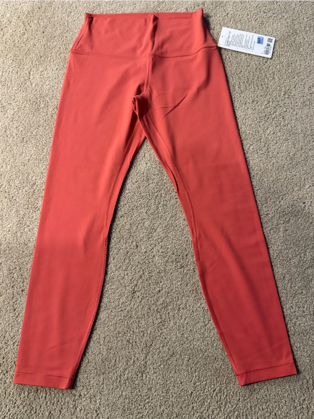 lululemon athletica Coral-Red High-Rise Leggings